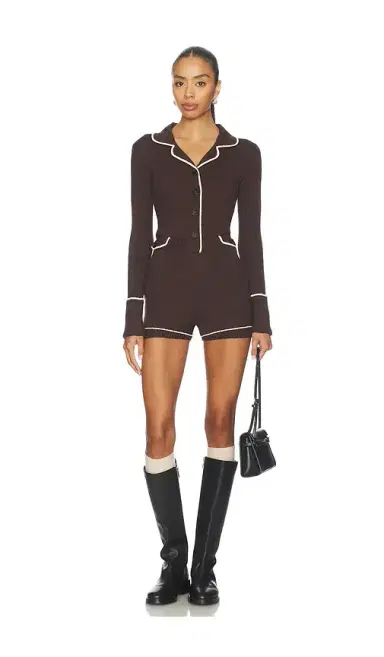 Monse Knitted Pajama Romper | Thumbnail 1