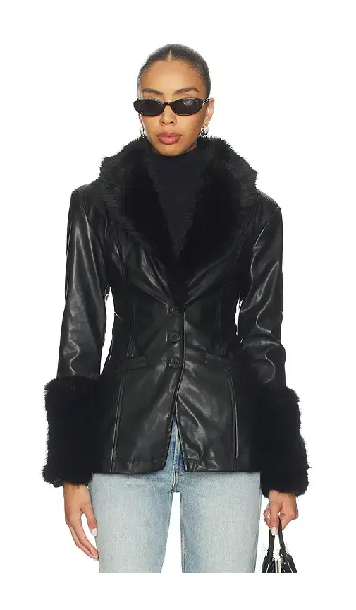 Faux Fur Collar Jacket