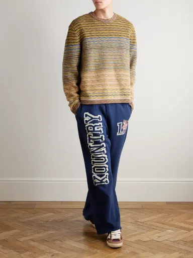 KAPITAL Printed Cotton-Blend Jersey Sweatpants - Men | Thumbnail 2