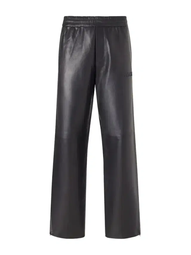 Logo-Appliquéd Straight-Leg Leather Trousers - Men