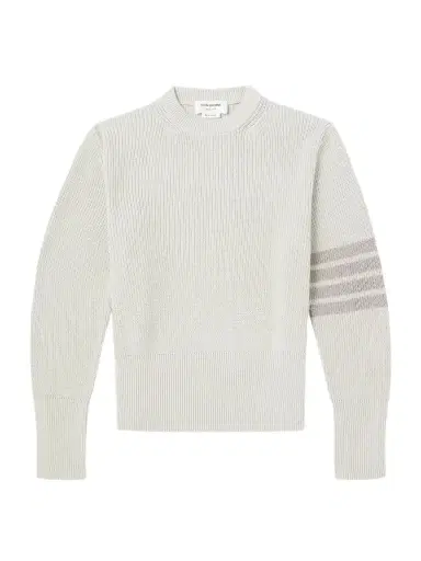 Thom Browne Slim-Fit Striped Cotton Sweater - Men | Thumbnail 1