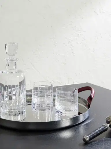Christofle Graphik Set of Two Crystal Double Old Fashioned Glasses - Men | Thumbnail 2