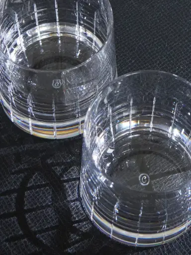 Christofle Graphik Set of Two Crystal Double Old Fashioned Glasses - Men | Thumbnail 3