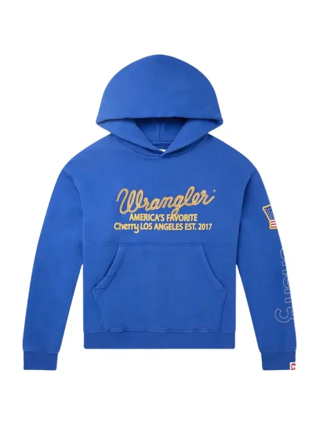 Cherry Los Angeles Wrangler America's Favorite Logo-Embroidered Printed Cotton-Fleece Hoodie - Men