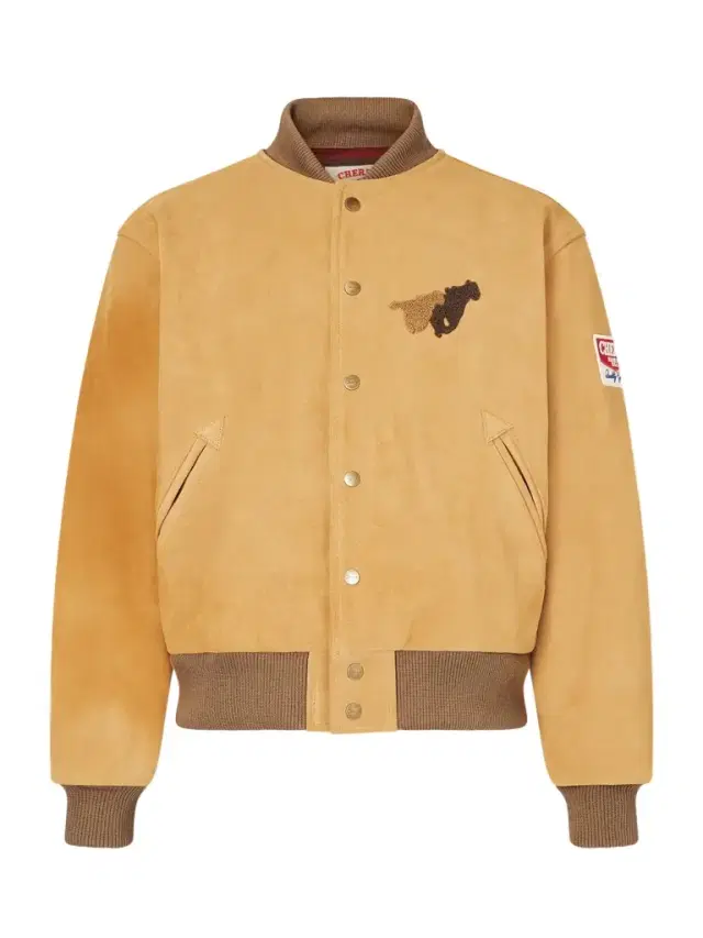 Cherry Los Angeles Wrangler Logo-Appliquéd Embroidered Suede Jacket - Men