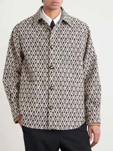 Valentino Garavani Toute La V Cotton-Blend Jacquard Jacket - Men | Thumbnail 3