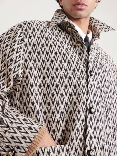 Valentino Garavani Toute La V Cotton-Blend Jacquard Jacket - Men | Thumbnail 5