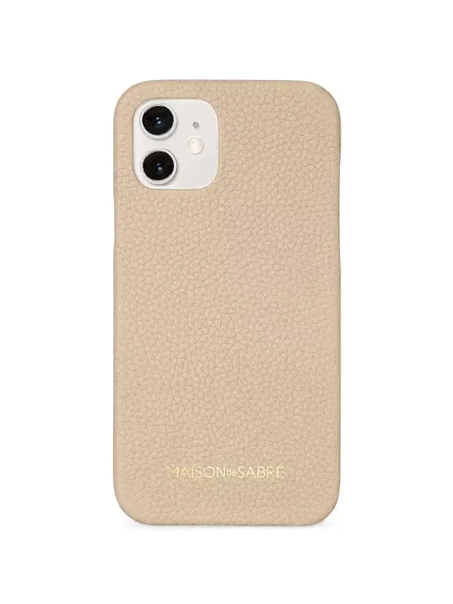 Leather Phone Case (iPhone 12) - Saharan Beige