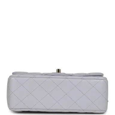 Chanel Chanel Mini Rectangular Flap Bag with Top Handle Light Purple Lambskin Light Gold Hardware | Thumbnail 6 Chanel Chanel Mini Rectangular Flap Bag with Top Handle Light Purple Lambskin Light Gold Hardware | Thumbnail 6
