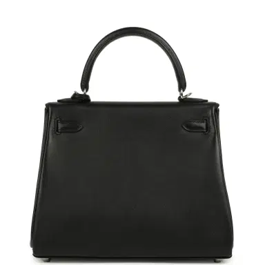 HERMÈS Hermes Kelly Retourne 25 Black Cheri Palladium Hardware | Thumbnail 4 HERMÈS Hermes Kelly Retourne 25 Black Cheri Palladium Hardware | Thumbnail 4
