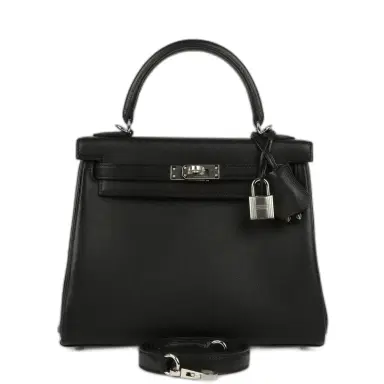 HERMÈS Hermes Kelly Retourne 25 Black Cheri Palladium Hardware | Thumbnail 1 HERMÈS Hermes Kelly Retourne 25 Black Cheri Palladium Hardware | Thumbnail 1