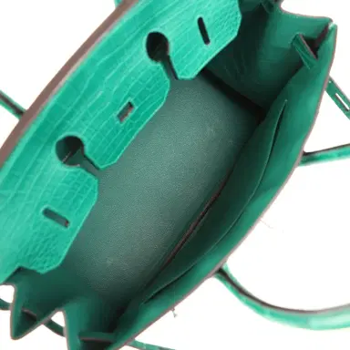 HERMÈS Pre-owned Hermes Birkin 35 Malachite Matte Niloticus Crocodile Palladium Hardware | Thumbnail 8