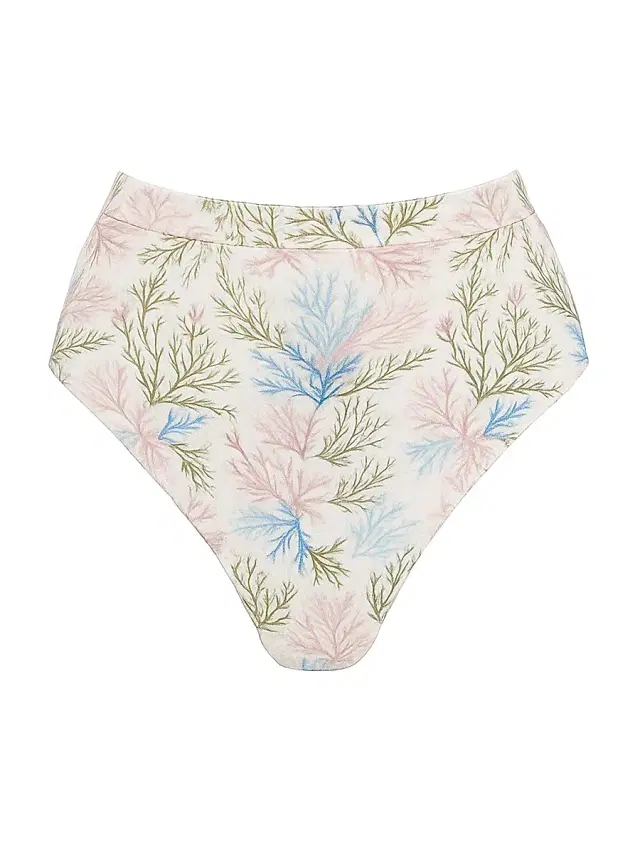 PatBO Women's Seaweed High Waist Bikini Bottom - Off White