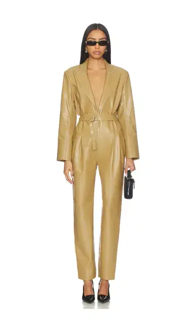 Norma Kamali Easy Fit Single Breasted Tapered Leg Jumpsuit | Thumbnail 1