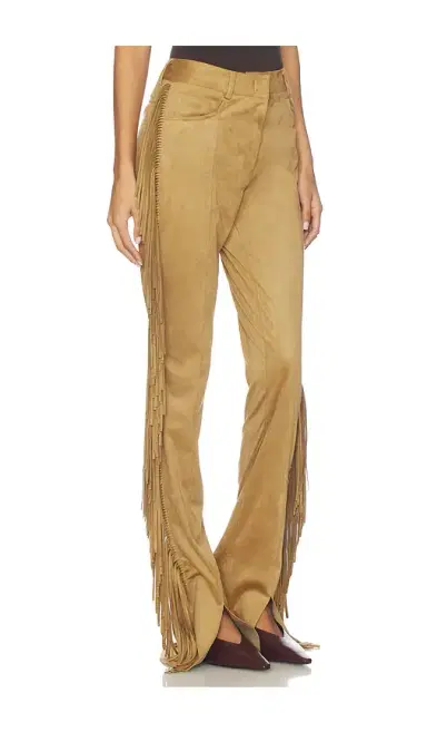 Norma Kamali Fringe Spat Jeans | Thumbnail 2