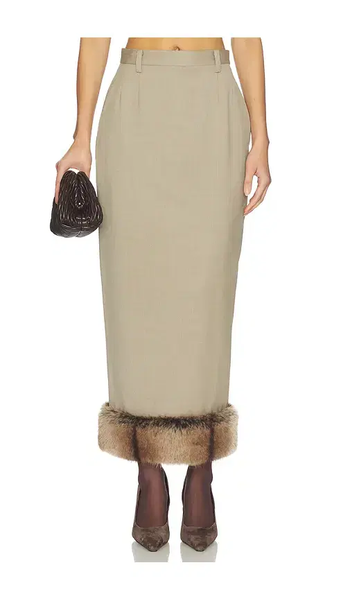 Faux Fur Trimmed Rosie Skirt