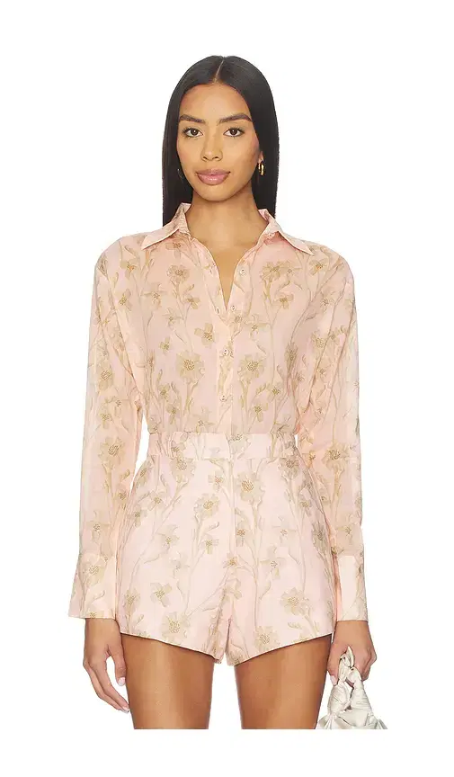 Karina Grimaldi Coral Print Blouse