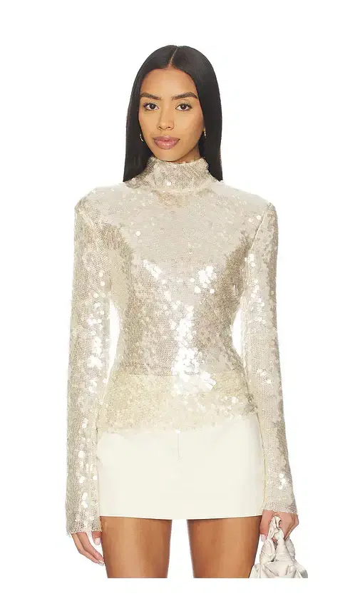 Sequin Mesh Top
