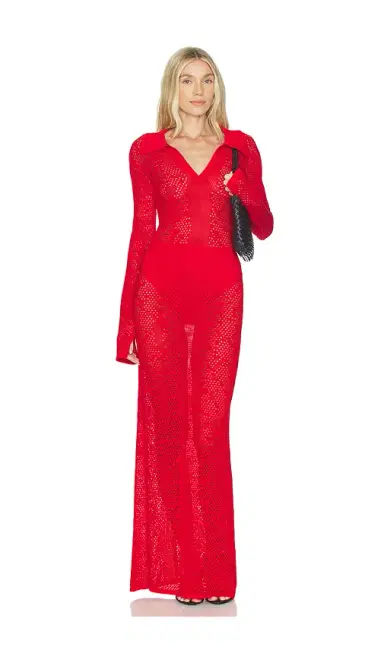 Paris Georgia Snakeskin Crochet Dress | Thumbnail 1