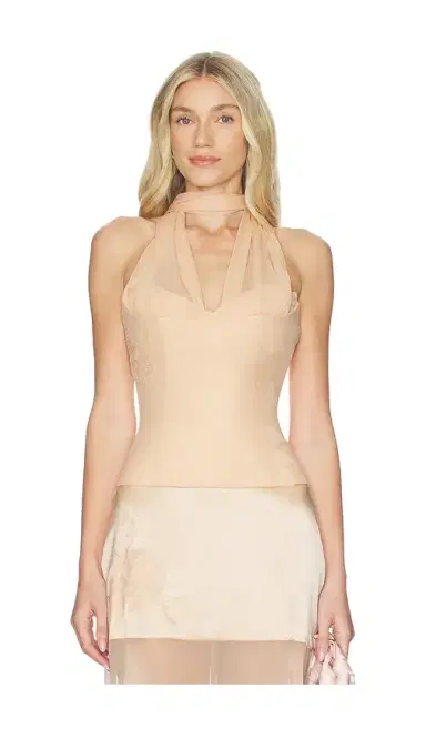 Mirror Palais Matte Silk Chiffon Daydream Top | Thumbnail 2