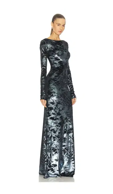 LaPointe Velour Boatneck Gown | Thumbnail 2
