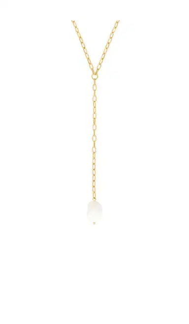 petit moments Pearl Drop Lariat Necklace | Thumbnail 2