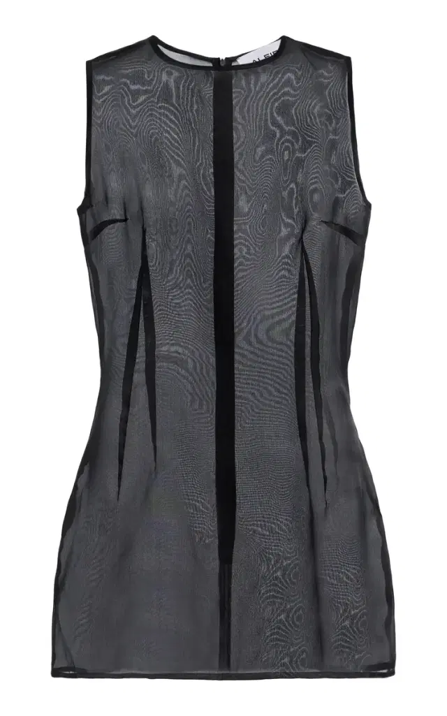 Nori Sheer Silk-Organza Mini Dress