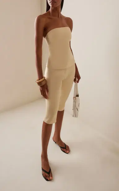 ALFIE The Bustier Stretch-Cotton Top | Thumbnail 3