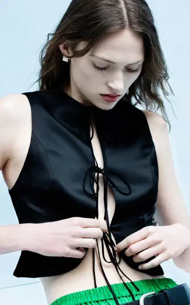 ALFIE Neda Bow-Detail Satin Top | Thumbnail 2 ALFIE Neda Bow-Detail Satin Top | Thumbnail 2