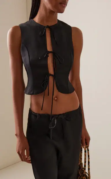ALFIE Neda Bow-Detail Satin Top | Thumbnail 4 ALFIE Neda Bow-Detail Satin Top | Thumbnail 4