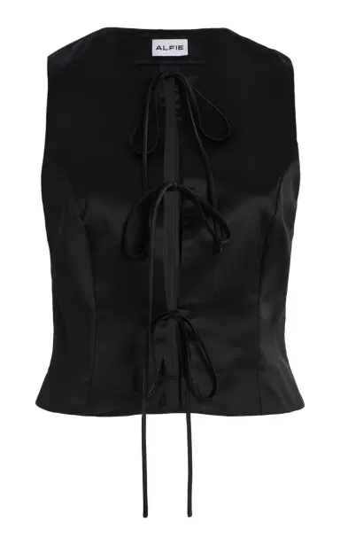 ALFIE Neda Bow-Detail Satin Top | Thumbnail 1 ALFIE Neda Bow-Detail Satin Top | Thumbnail 1
