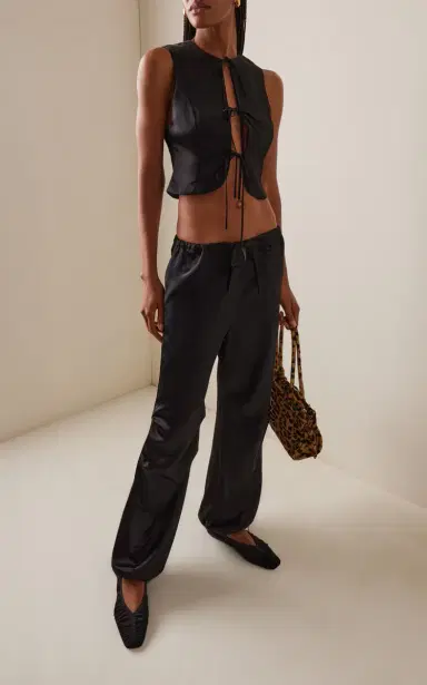 ALFIE Grace Ruched Cotton Tapered-Leg Pants | Thumbnail 2 ALFIE Grace Ruched Cotton Tapered-Leg Pants | Thumbnail 2