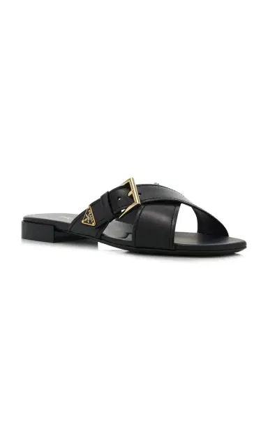 Prada Buckled Leather Sandals | Thumbnail 4 Prada Buckled Leather Sandals | Thumbnail 4