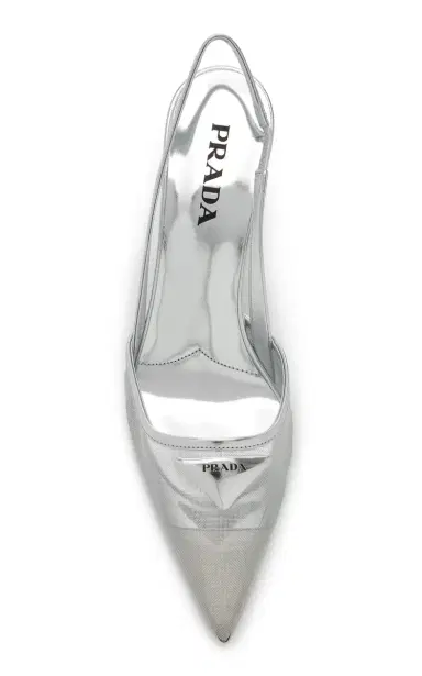 Prada Mesh Slingback Pumps | Thumbnail 3