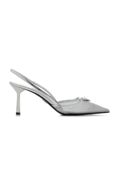 Prada Mesh Slingback Pumps | Thumbnail 7