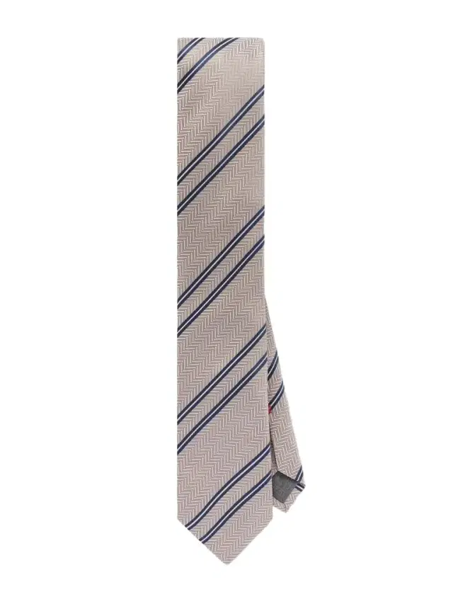 7.5cm Striped Herringbone Silk-Jacquard Tie - Men