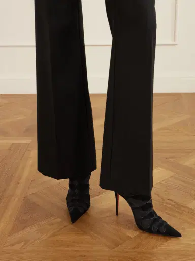 Christian Louboutin Circus Max 100 Mesh And Suede Ankle Boots | Thumbnail 2