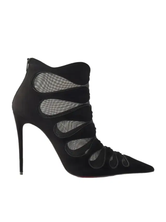 Christian Louboutin Circus Max 100 Mesh And Suede Ankle Boots