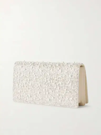 Christian Louboutin Bettina Embellished Metallic Leather Clutch | Thumbnail 4