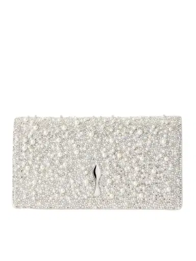 Christian Louboutin Bettina Embellished Metallic Leather Clutch | Thumbnail 1