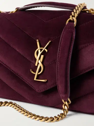 Saint Laurent Loulou Matelassé Suede Shoulder Bag | Thumbnail 4 Saint Laurent Loulou Matelassé Suede Shoulder Bag | Thumbnail 4