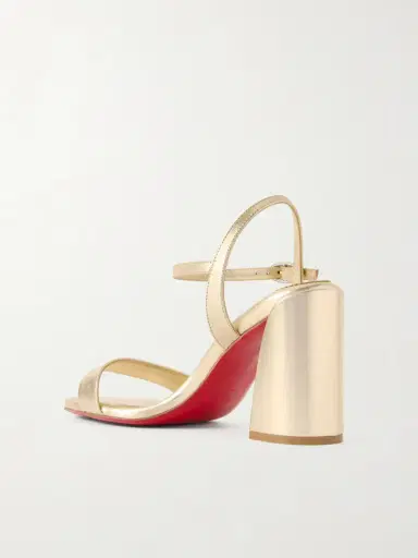 Christian Louboutin Miss Jane 85 Metallic Leather Sandals | Thumbnail 3 Christian Louboutin Miss Jane 85 Metallic Leather Sandals | Thumbnail 3