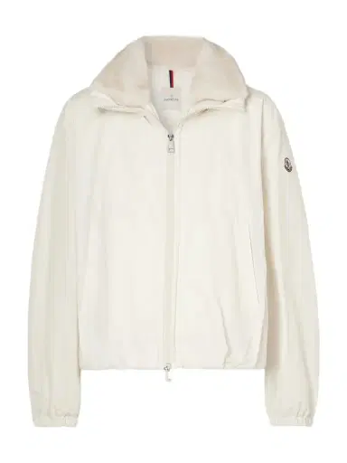 Moncler Pervenche Convertible Plush-trimmed Shell Down Jacket | Thumbnail 1 Moncler Pervenche Convertible Plush-trimmed Shell Down Jacket | Thumbnail 1