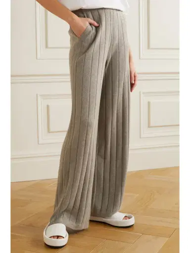 Loro Piana Ribbed Cashmere Wide-leg Pants | Thumbnail 3