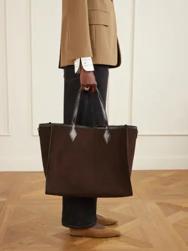 Métier Chameleon 41 Large Leather-trimmed Nubuck Tote | Thumbnail 2 Métier Chameleon 41 Large Leather-trimmed Nubuck Tote | Thumbnail 2