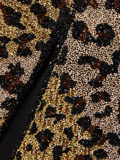 Clio Peppiatt Eartha Embellished Leopard-print Stretch-mesh Gown | Thumbnail 4 Clio Peppiatt Eartha Embellished Leopard-print Stretch-mesh Gown | Thumbnail 4