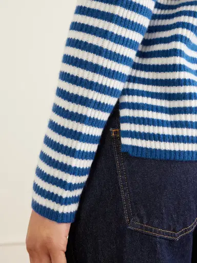 Max Mara Striped Ribbed Cashmere Sweater | Thumbnail 5 Max Mara Striped Ribbed Cashmere Sweater | Thumbnail 5