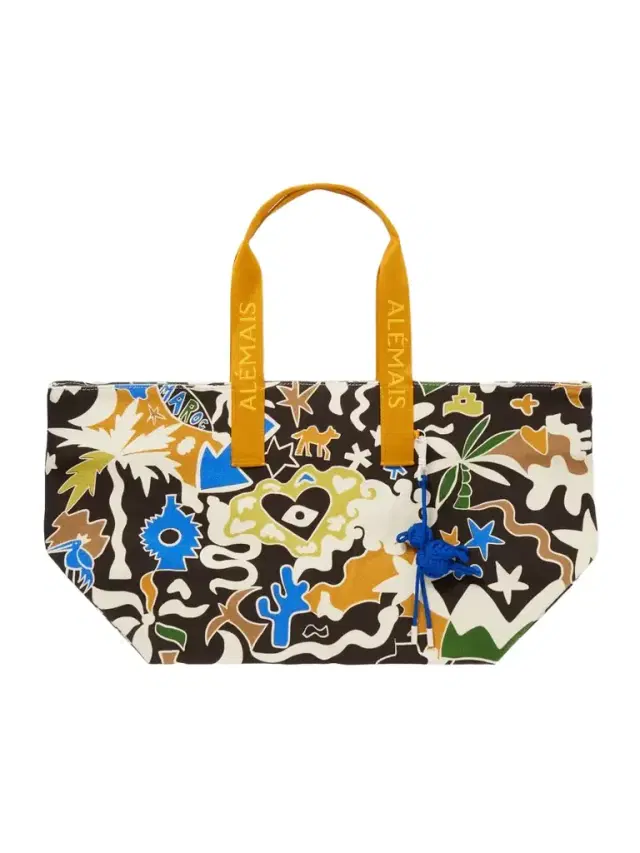 Maroc Embellished Printed Cotton-canvas Tote