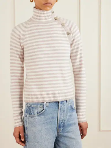 Max Mara Striped Cashmere Turtleneck Sweater | Thumbnail 3 Max Mara Striped Cashmere Turtleneck Sweater | Thumbnail 3