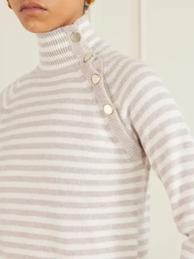 Max Mara Striped Cashmere Turtleneck Sweater | Thumbnail 5 Max Mara Striped Cashmere Turtleneck Sweater | Thumbnail 5